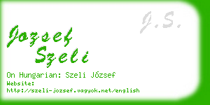 jozsef szeli business card
