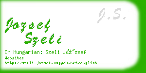 jozsef szeli business card